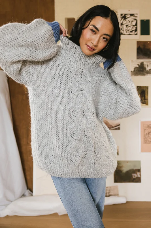 Anastasia Knit Sweater in Grey