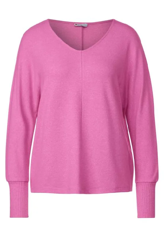 Street one V Neck Supersoft Knit in cosy Pink