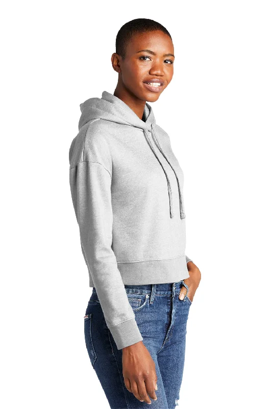 District Womens V.I.T. Fleece Hooded Sweatshirt Hoodie - Heather Light Grey