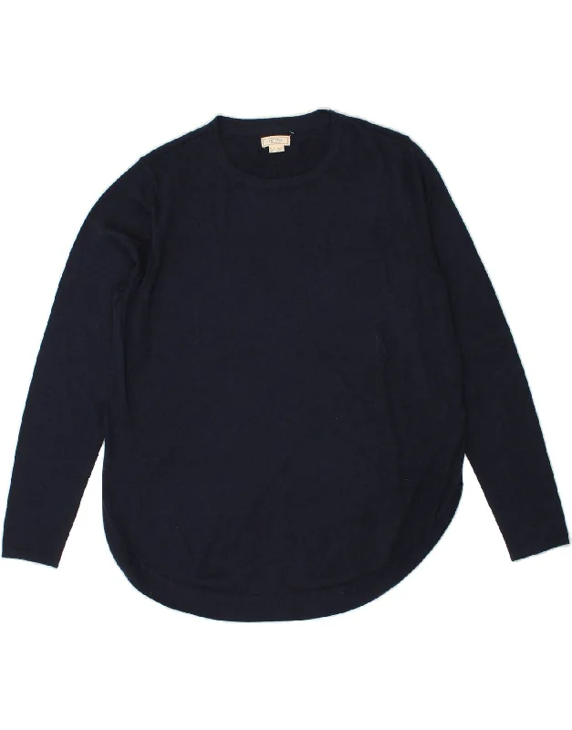 FAT FACE Womens Boat Neck Jumper Sweater UK 16 Large  Navy Blue Polyester