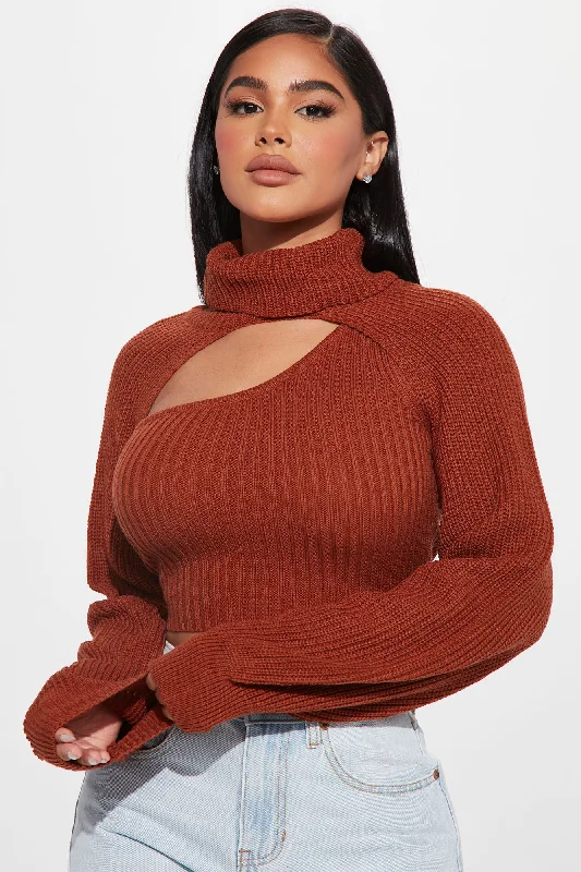 Feel It Out Turtleneck Sweater Set - Cognac