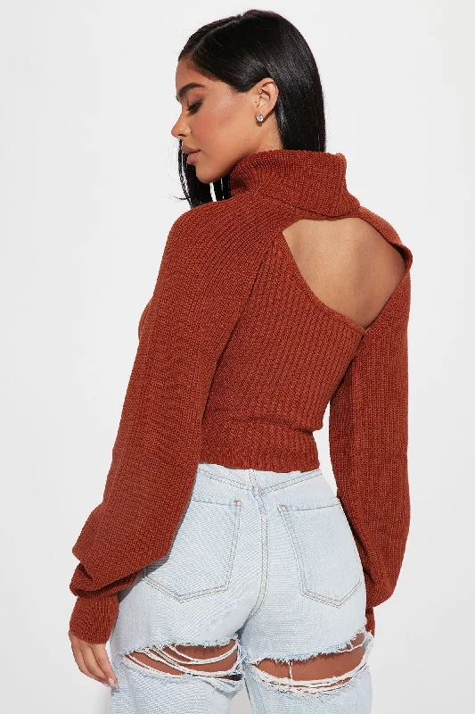 Feel It Out Turtleneck Sweater Set - Cognac