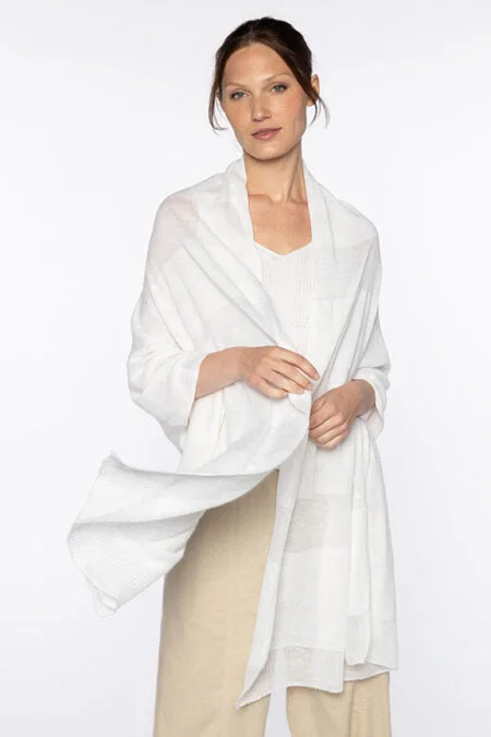 Kinross Cashmere Shadow Stripe Wrap