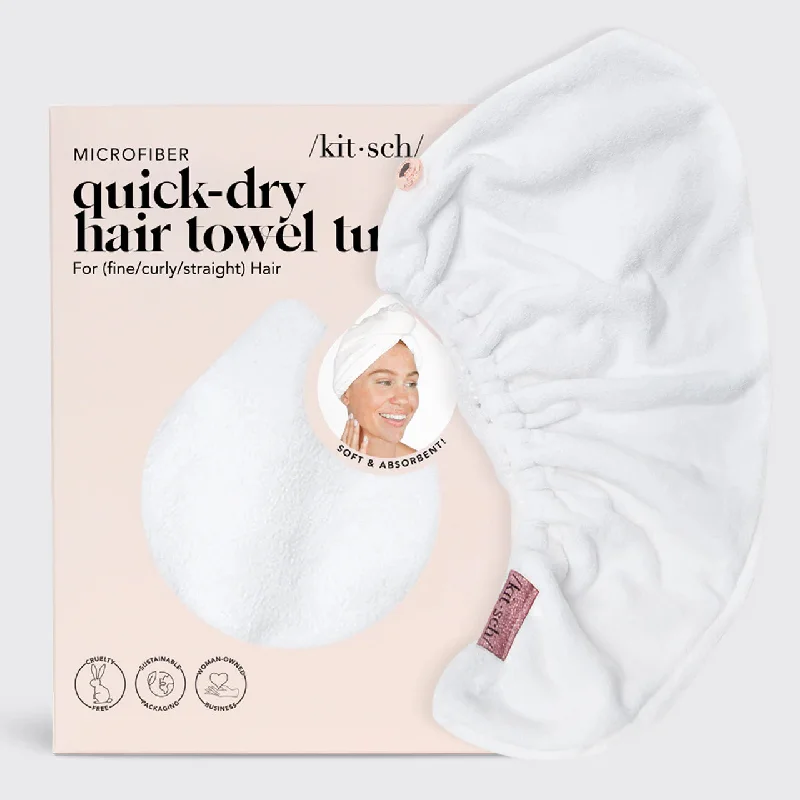 Quick Dry Hair Towel - Eco White