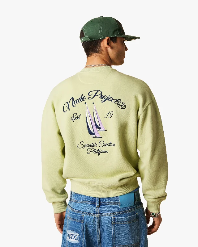 LIL BOAT CREWNECK PALE GREEN