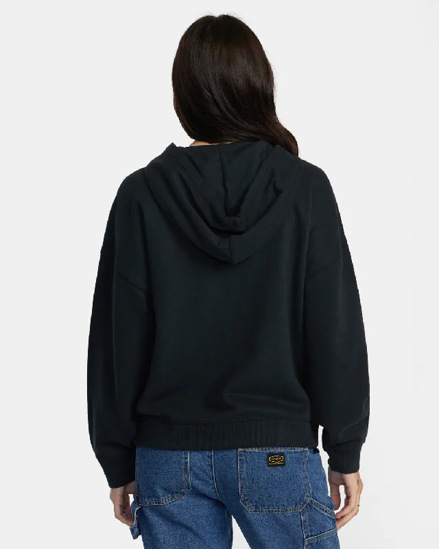 Sunny Thrift Zip-Up Hoodie - RVCA Black