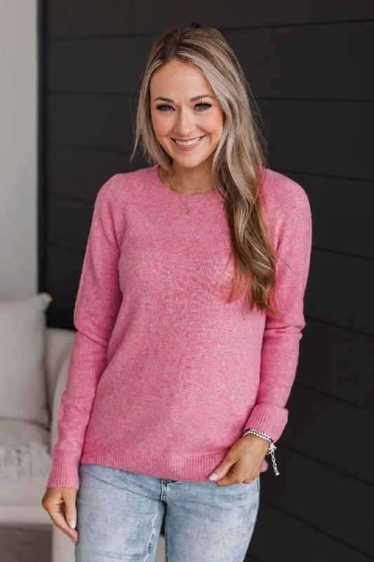 Tender Thoughts Knit Sweater- Pink