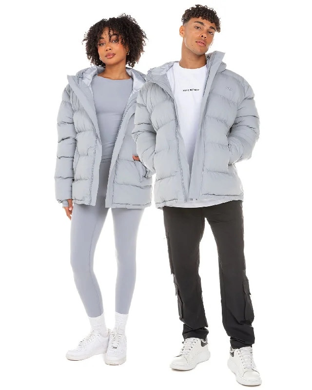 Unisex Puffer Jacket - Steel Grey