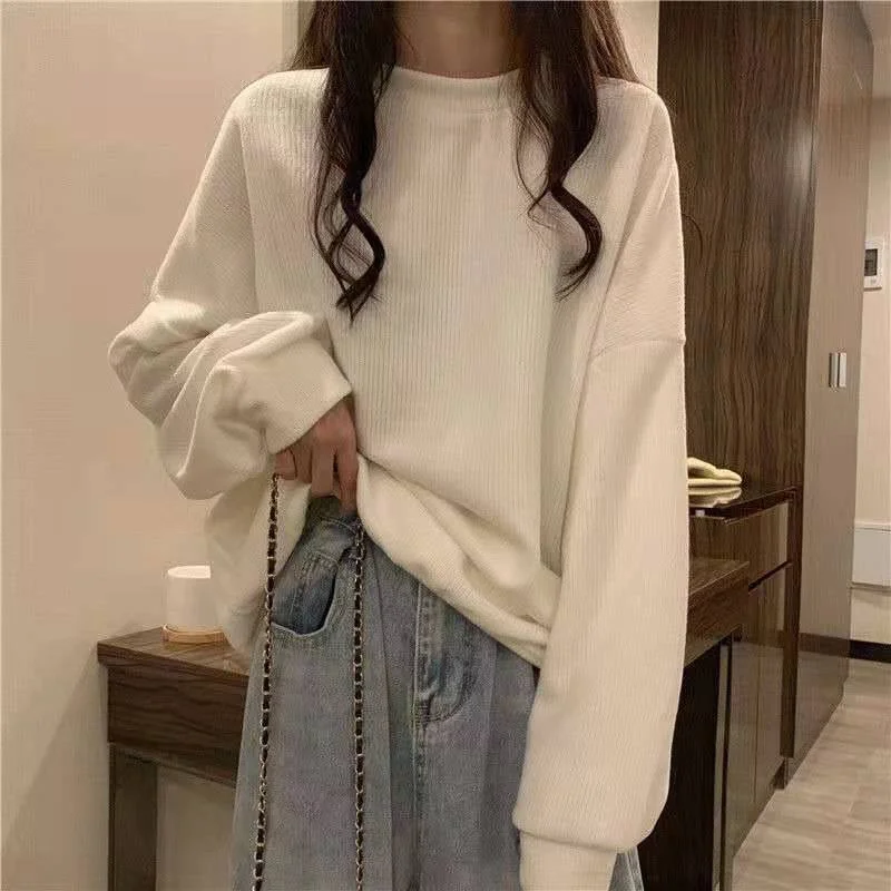 Thin Spring Autumn Casual Loose Harajuku Kpop Oversized Pink White Hoodie