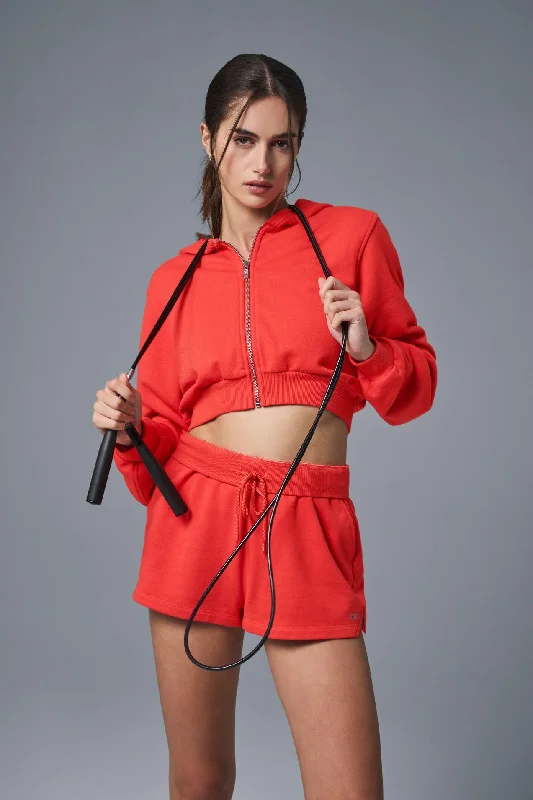 Sweet Escape Zip Up Hoodie - Red Hot Summer