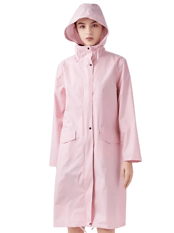 Women's Stylish Long Raincoat With Hood