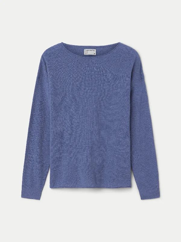 The Lightweight Crewneck Sweater in Cobalt