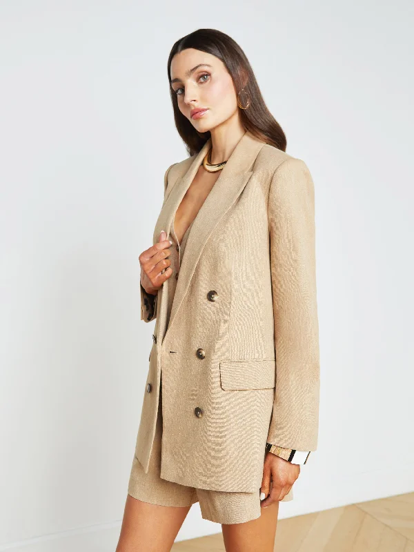 Aimee Linen-Blend Boyfriend Blazer