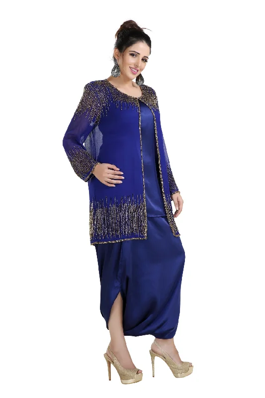 Arabian Dress Georgette With Satin Fabric Fustan