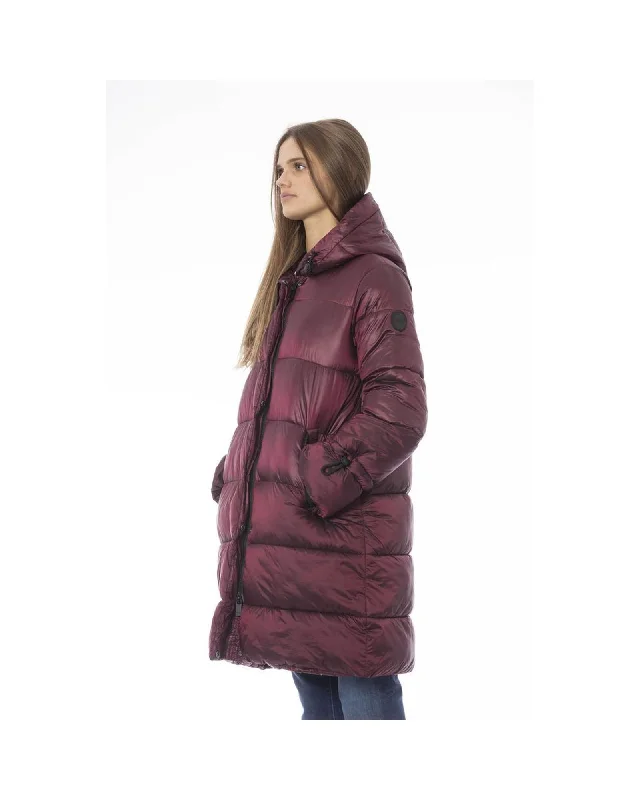 Baldinini Trend Women's Burgundy Nylon Jackets & Coat - L