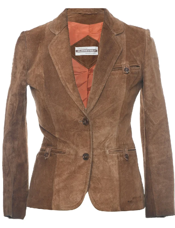 Brown Suede Jacket - M