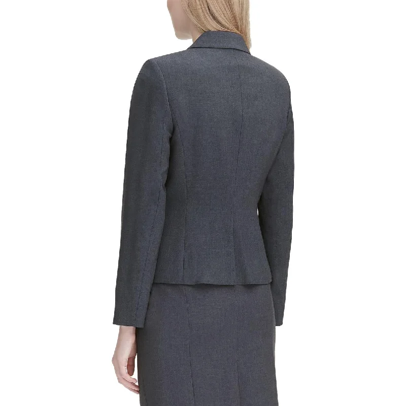 Calvin Klein Womens Heathered Lined Blazer