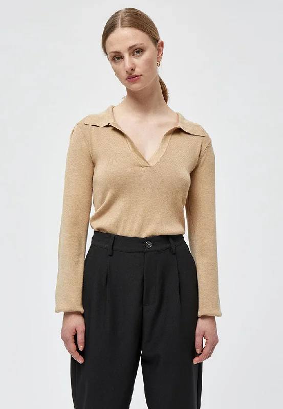 Camari knit pullover - Warm Sand Melange