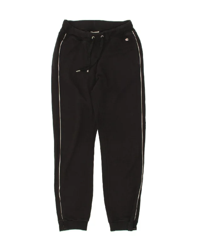 CHAMPION Womens Tracksuit Trousers Joggers UK 12 Medium Black