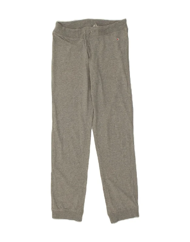 CHAMPION Womens Tracksuit Trousers Joggers UK 12 Medium Grey Cotton