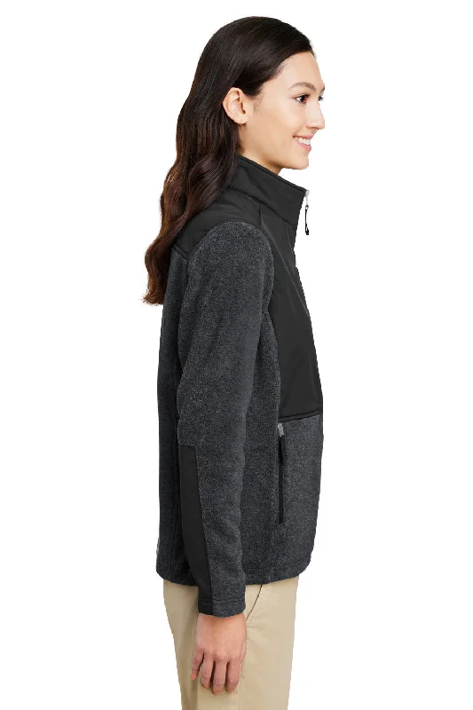 Core 365 Womens Journey Summit Hybrid Full Zip Jacket - Heather Charcoal Grey/Black