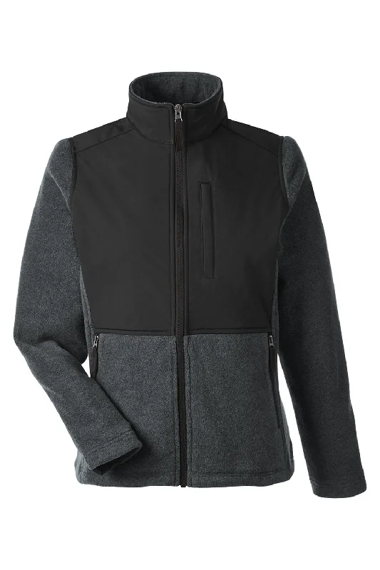 Core 365 Womens Journey Summit Hybrid Full Zip Jacket - Heather Charcoal Grey/Black