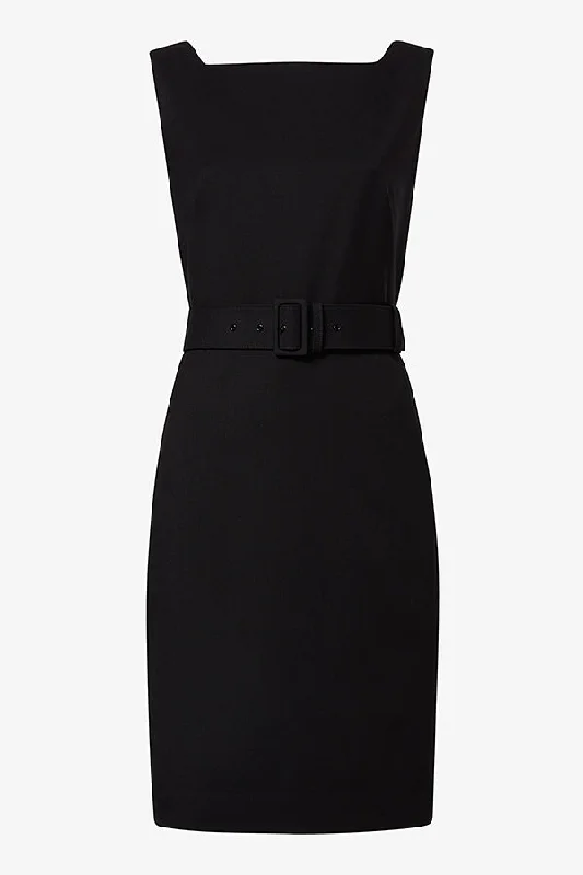 Cynthia Dress - Washable Wool Twill :: Black