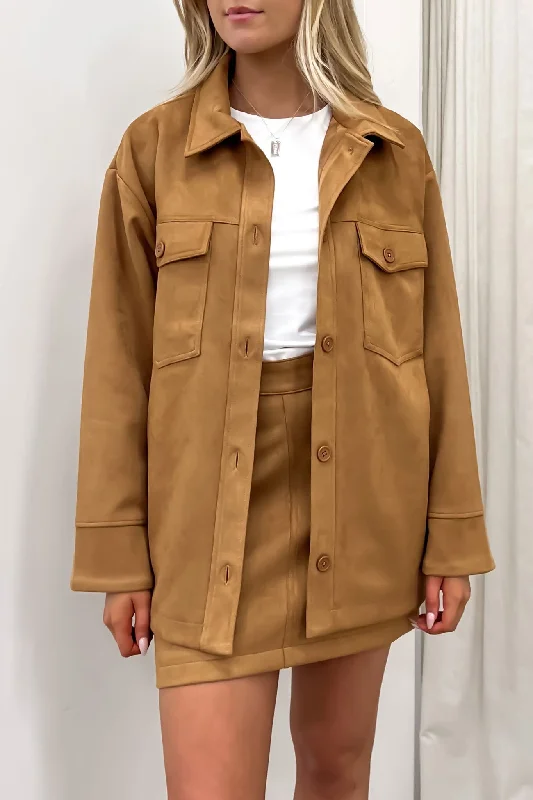 Dallas Suede Jacket Tan