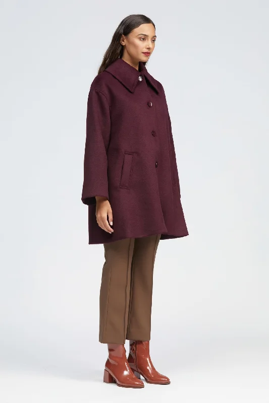 Darmowy Coat Burgundy