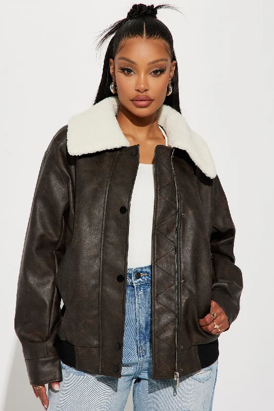 Deena Bomber Jacket - Brown