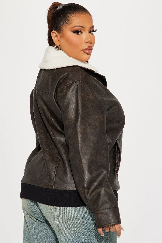 Deena Bomber Jacket - Brown