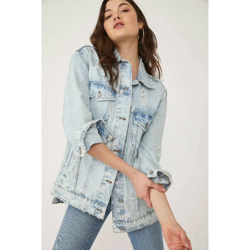 Destroyed Long & Lean Trucker Jacket