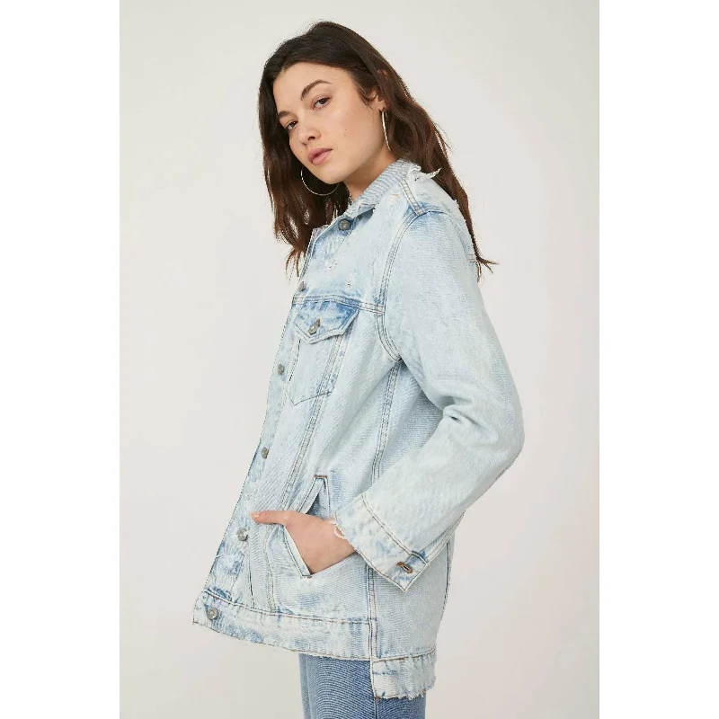 Destroyed Long & Lean Trucker Jacket