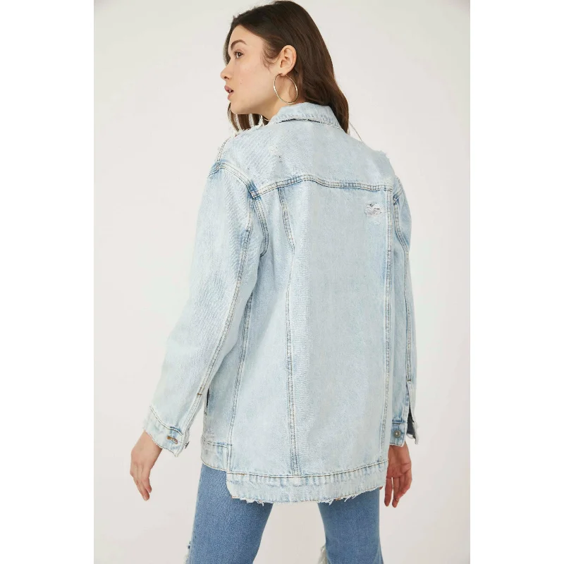 Destroyed Long & Lean Trucker Jacket