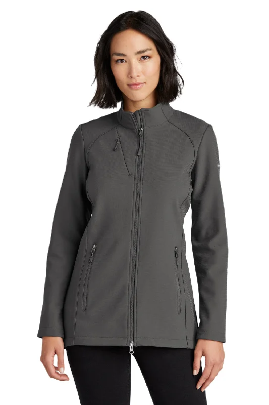 Eddie Bauer Womens Stretch Water Resistant Full Zip Soft Shell Jacket - Iron Gate Grey