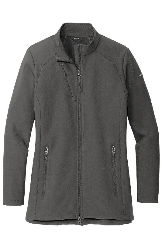 Eddie Bauer Womens Stretch Water Resistant Full Zip Soft Shell Jacket - Iron Gate Grey