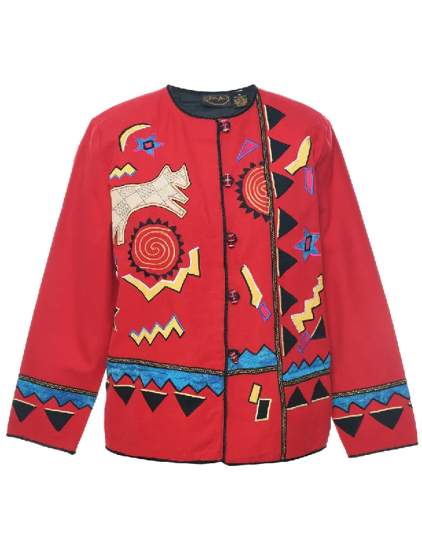 Embroidered Jacket - S