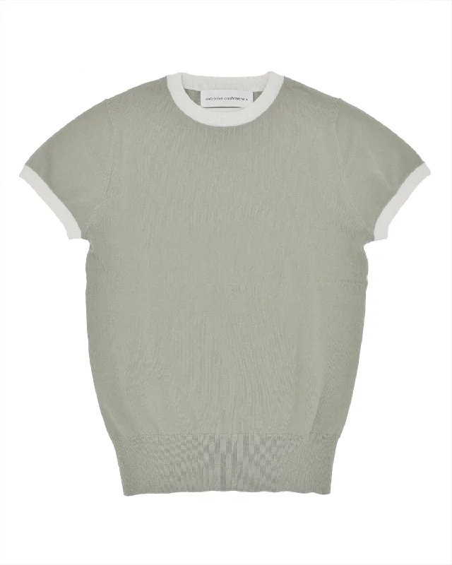 Extreme Cashmere Chloe Sage/Chalk Ringer Tee