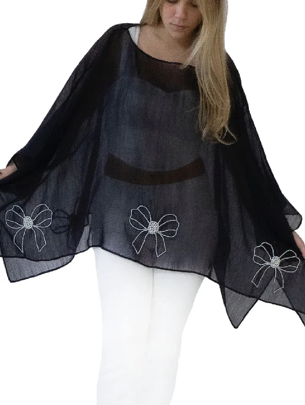 FIFTH AVENUE BLACK PONCHO