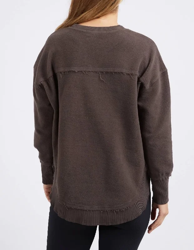 Foxwood Cozy Simplified Crew- Brown