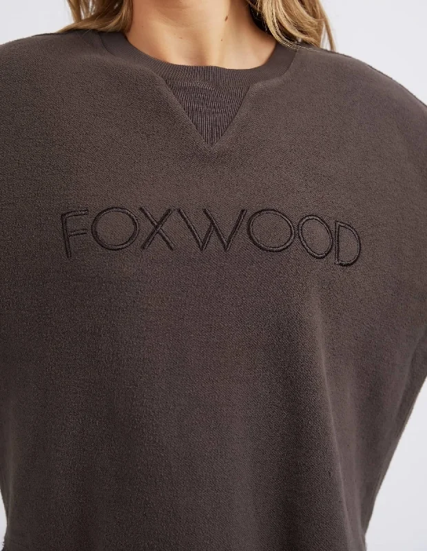 Foxwood Cozy Simplified Crew- Brown