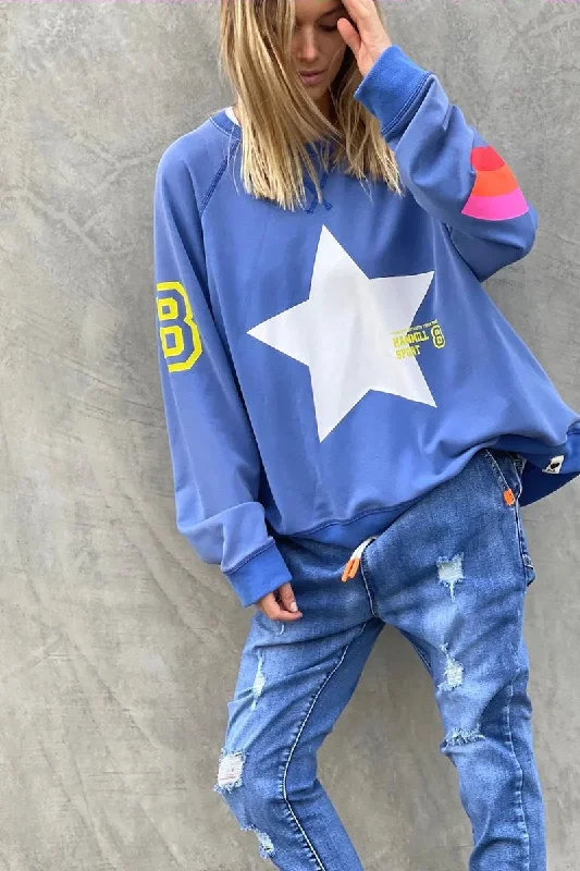 HAMMIL + CO - Sport - Star print blue sweater! 12-14