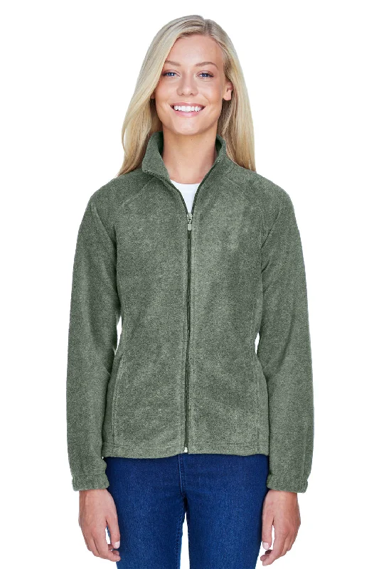 Harriton Womens Pill Resistant Fleece Full Zip Jacket - Dill Green