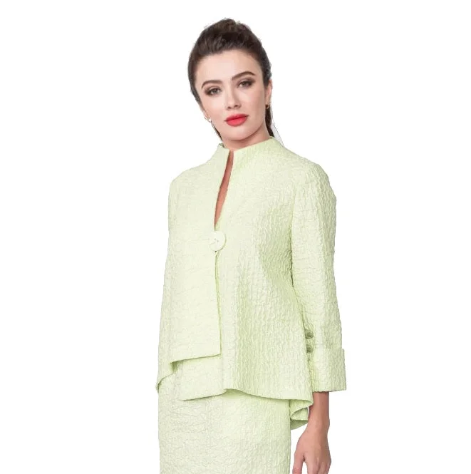 IC Collection Textured One-Button Jacket in Sage - 4379J-SG - Sizes S & L Only!