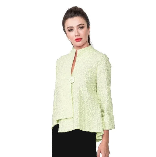 IC Collection Textured One-Button Jacket in Sage - 4379J-SG - Sizes S & L Only!