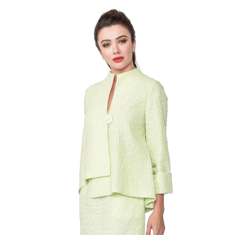 IC Collection Textured One-Button Jacket in Sage - 4379J-SG - Sizes S & L Only!