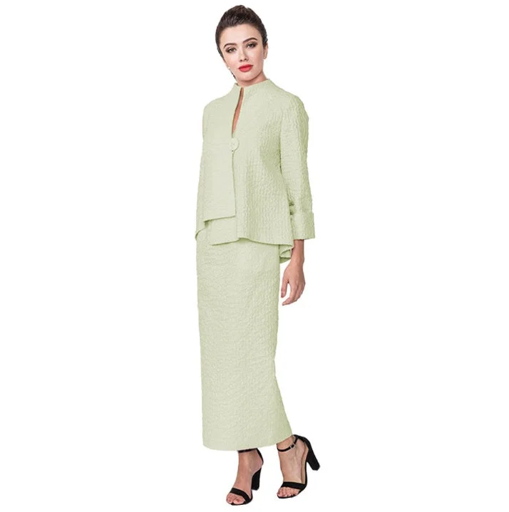 IC Collection Textured One-Button Jacket in Sage - 4379J-SG - Sizes S & L Only!