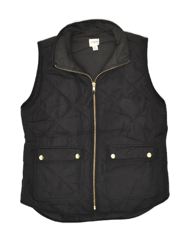 J. CREW Womens Quilted Gilet UK 6 XS Black Polyester