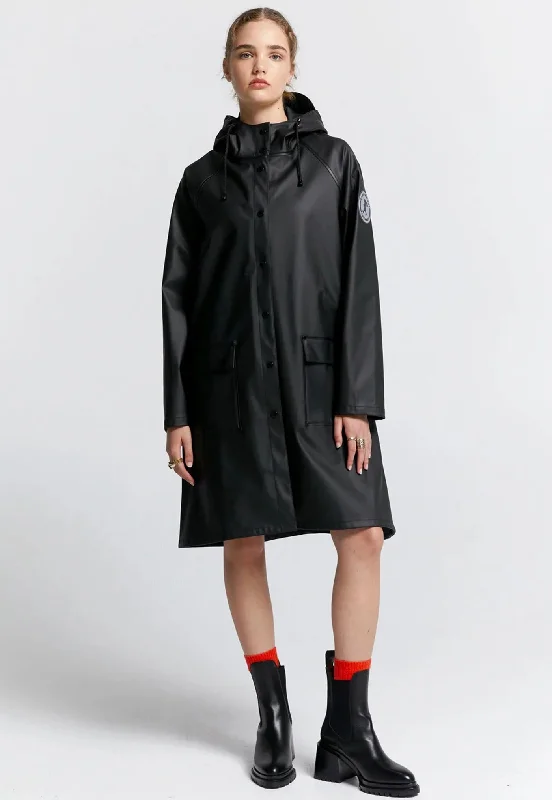 Runaway Long Raincoat - Black