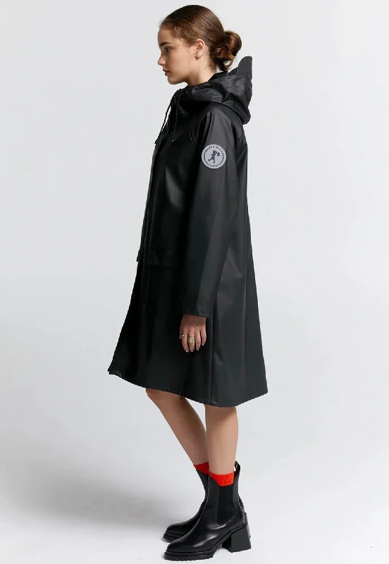 Runaway Long Raincoat - Black